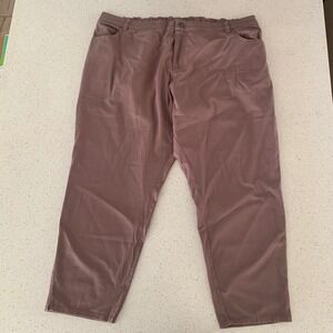 Pact Womens XXXL Organic Cotton Stretch Twill Straight Leg Pants Mauve Brown